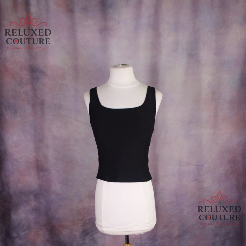 Black Pink Rose Tank Top